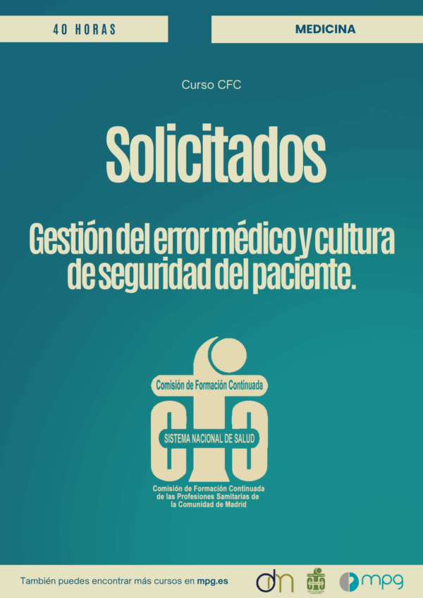 Gestión del error médico y cultura de seguridad del paciente  | Acreditación solicitada
